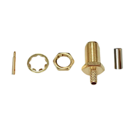 Connecteurs coaxiaux SMA 50 ohms, connecteur femelle SMA à sertir pour câble coaxial RG174 RG316 LMR100