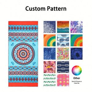 Microfiber Suede Rpet Customized Double-Sided Printed Quick Drying Promotion Towel for Sand Free Beach - Product Image 3