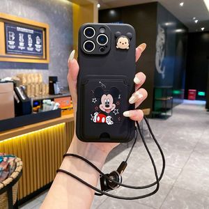 <span class=keywords><strong>Coque</strong></span> de téléphone durable et de haute qualité pour <span class=keywords><strong>iPhone</strong></span> 16 17 avec porte-cartes, motif dessin animé adorable <span class=keywords><strong>Mickey</strong></span> Minnie, en silicone - Product Image 5