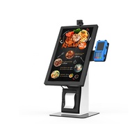 21,5" Terminal de caisse pour restaurant, borne auto‑service pour commande et paiement, kiosque à écran tactile