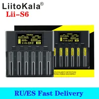 Chargeur de batterie Lii-S6 LiitoKala pour 18650 26650 21700 32650 AA AAA