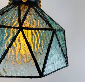 Suspension décorative LED en verre teinté vintage marocain fait à la main pour la maison - Product Image 6