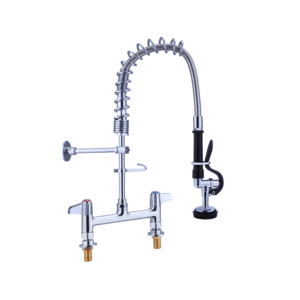 Hiện đại rắn brass Chrome bếp Mixer tap kép xử lý kéo xuống phun nước nóng lạnh cho dễ dàng làm sạch nhiệm vụ - Product Image 1