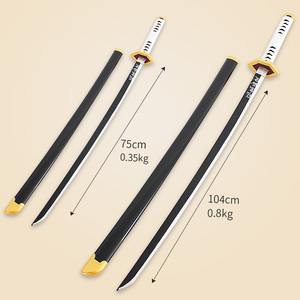 Gran oferta <span class=keywords><strong>de</strong></span> Tiktok, espadas <span class=keywords><strong>de</strong></span> madera Katana Demon Slayer, Cosplay con soporte para cuchillo, adornos Demon Slayer Katana - Product Image 5