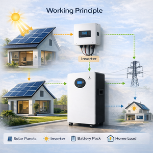 10.24kwh 51.2v 200ah जीवन बैटरी पैक दीवार पर बुद्धिमान बीएमएस के साथ घर सौर ऊर्जा भंडारण बैटरी - Product Image 4