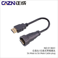 Connecteur DisplayPort HHDMI Industriel Étanche IP67 CAZN, Adaptateur de Données pour Caméra TV HD 4K, Ordinateur, Câble 0.3M 0.5M 1M 2M