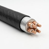 Câble d'alimentation BTLY 4 conducteurs en cuivre, isolé minéral, gaine en aluminium, ignifuge, IEC 0.6/1kV, résistant au feu