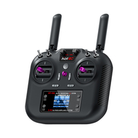 Control Remoto HotRC HT-8A/10A de 8/10 Canales 2.4G FHSS Anti-Interferencia con Receptor para Aviones de Ala Fija, Barcos y Robots Industriales