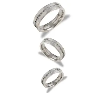 高品质珠宝18k镀金银925珠宝纯银情侣结婚戒指