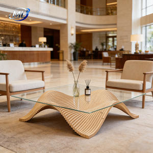 Mesa de Centro de Estilo Moderno con Superficie de Madera/Vidrio, Mueble Duradero para Sala de Estar, Diseño Personalizado, 1 Año de Garantía para Hogar, Dormitorio y Espacios Públicos - Product Image 5