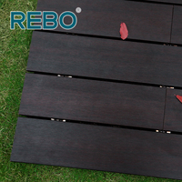 Planches de terrasse en composite de bambou durables, design européen moderne, antidérapantes, pour l'extérieur, imperméables