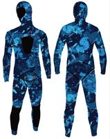 Combinaison de plongée en néoprène marron-orange 5 mm pour homme, ensemble deux pièces avec fermeture éclair frontale, idéale pour la chasse sous-marine, le surf et la pêche au harpon