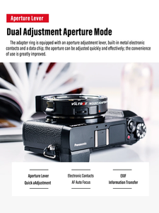 Viltrox EF-M2 II tự động lấy nét 0.71x tốc độ tăng cường bộ chuyển đổi cho Canon EF ống kính để M43 <span class=keywords><strong>MTF</strong></span> máy ảnh Pana Sonic Olympus GH6 GH5 bmcc 4k - Product Image 3