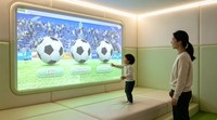 Système de jeu de football interactif par projection AR, simulateur de tir au but numérique mural, logiciel holographique 3D pour aire de jeux intérieure