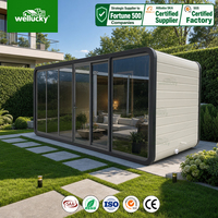 Cabine de jardin de luxe insonorisée Apple Cabin, bureau moderne avec certifications CE CPR, studio préfabriqué pour chambre d'amis dans la cour