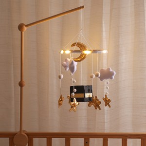 Caja Musical <span class=keywords><strong>de</strong></span> Estilo Nórdico y <span class=keywords><strong>de</strong></span> Medio Oriente, Móvil para <span class=keywords><strong>Cuna</strong></span> <span class=keywords><strong>de</strong></span> Bebé, Móvil <span class=keywords><strong>de</strong></span> Fieltro Hecho a Mano, Juguete para Calmar y Dormir al Bebé - Product Image 3