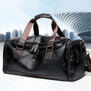 Large Capacity Gym Bag Travel Handbag Duffel Shoulder Strap Fashionable PU Lining Gym Polyester Weekender <b>Shoe</b> <b>Holder</b> Bag - Product Image 2