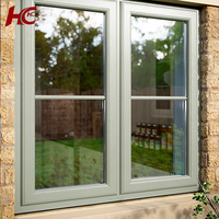 Ventanas abiertas exteriores personalizadas Ventana abatible UPVC Ventana abatible insonorizada de vidrio templado doble con pantalla para la venta