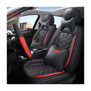 QIYU Factory 1 coprisedile auto in pelle con ricamo cuscinetto di protezione impermeabile universale con copertura del volante