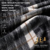 Tissu en laine Galla 100% polyester teint en fil, épais et chaud, pour manteau d'automne-hiver