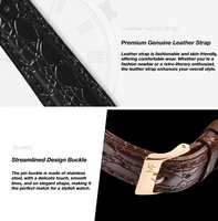 Montre à quartz minimaliste, cadran blanc, chiffres romains, boîtier argenté, bracelet en cuir d'alligator, montre-bracelet avec date