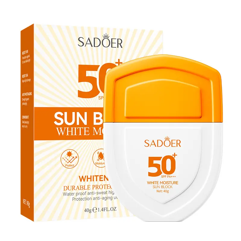 Protector solar Spf50 crema blanca RH protector solar loción protector solar piel crema solar para negro al por mayor maquillaje personalizado incómodo señora