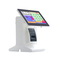 Máquina de caja registradora barata E86D, caja registradora con pantalla táctil todo en uno fácil de operar con impresora integrada y software en inglés