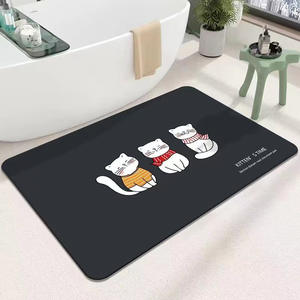 Terre de diatomées salle de bain absorbant doux tapis de sol salle de bain tapis de porte antidérapant tapis de <span class=keywords><strong>pied</strong></span> salle de bain tapis de toilette séchage rapide - Product Image 2