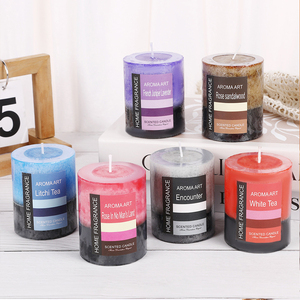 Bougies parfumées cylindriques faites à <span class=keywords><strong>la</strong></span> main, vente en gros d'éclairage d'urgence romantique sans fumée, bougies parfumées rondes pour <span class=keywords><strong>chapelle</strong></span> de mariage - Product Image 1