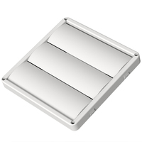 Grille de conduit d'aération ronde ou carrée pour l'extérieur Persienne en plastique Sèche-linge mural carré Ventilateur d'extraction Sortie d'air