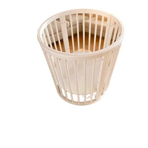 Cuna Moderna de Madera de Pino con Diseño Ovalado para Dormitorio Infantil - Product Image 5