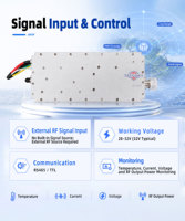 Module amplificateur de puissance RF GaN 100W 4000-8000MHz, amplificateur de signal large bande pour communication sans fil, sans source de signal