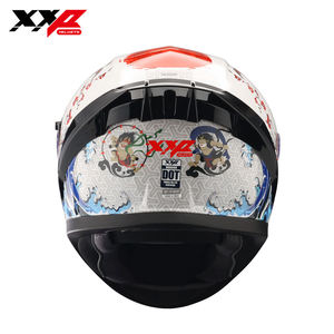 Casques de moto Warr Full Face ABS à double visière, grand spoiler, boucle à dégagement rapide, taille S-XXL, certifiés XXP DOT - Product Image 4