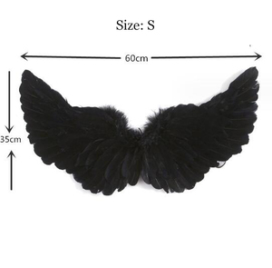 Erba Fata Carnevale vera festa decorazione rosa nero bianco bambino imposta piume ali d'angelo per la danza <span class=keywords><strong>di</strong></span> Halloween <span class=keywords><strong>Costume</strong></span> <span class=keywords><strong>di</strong></span> Natale Cosplay - Product Image 4