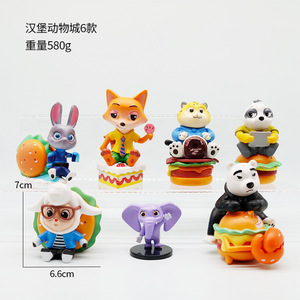 Nouveauté : Adorable ensemble de figurines d'<span class=keywords><strong>action</strong></span> Zootopia (Hamburger) en boîtes mystères, figurines décoratives, boîte secrète mystère, vente en gros - Product Image 6