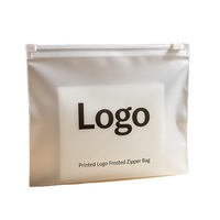 Sac à fermeture éclair givré CPE, pochette en plastique mat personnalisée avec fermeture éclair