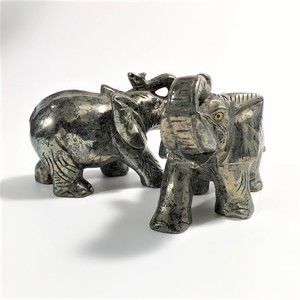 Natural al por mayor de la piedra preciosa Semi 4 pulgadas <span class=keywords><strong>pirita</strong></span> artesanía elefante talla - Product Image 3