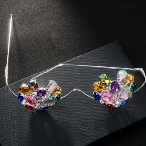 Colorful Crystal Heart Eyeglasses Frames No Lenses Face Accessories <strong>Fashion</strong> <strong>Design</strong> Rhinestone Sunglasses <strong>Glasses</strong> <strong>Party</strong> for Women - Product Image 6