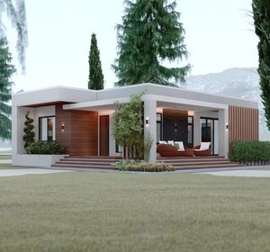 Villa préfabriquée moderne <span class=keywords><strong>et</strong></span> populaire Maisons de 3 chambres à coucher Maisons bon marché à ossature en acier d'un étage - Product Image 2