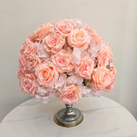 Centro de Mesa de Boda Artificial con Bola de Flores Hecha a Mano, Moderna, de Tela de Seda Blanca, Diseño Exclusivo DDP, Personalizable, en Oferta