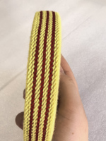 Vente en gros de sangle élastique en aramide résistante aux hautes températures, 20 mm * 3,8 mm, jaune, corde de sécurité pour pompiers