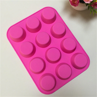 Moules à tartelettes DIY antiadhésifs 12 cavités en silicone réutilisables, compatibles lave-vaisselle et four, pour muffins et cupcakes