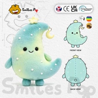 Boneka Bulan Sabit Kustom Bahan Aman Tidak Beracun Mainan Hewan Isi Dakron Bersertifikat CE UKCA Mainan Lembut untuk Anak-anak sebagai Suvenir