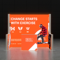 Stand d'exposition modulaire SEGO Lightbox 100x150cm, populaire, en aluminium, avec éclairage LED rétroéclairé, portable et résistant aux intempéries