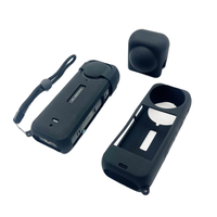 Coque en silicone pour Insta360 X4, protection avec capuchon de protection pour objectif, accessoires pour caméra d'action Insta 360 X5