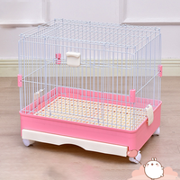 Offre Spéciale cage lapin hamster maison pour animaux de compagnie facile à nettoyer cage pour animaux avec tiroir roue universelle