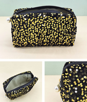 Nouveauté 2026 : Sacs de rangement de voyage portables de grande taille à sequins, en velours à paillettes brillantes, avec fermeture éclair, style Ins, sacs à cosmétiques exquis