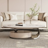 Nouvelle arrivée table basse en bois design intérieur tiroir et table d'appoint ensemble meubles en acier inoxydable