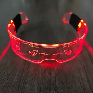 Cross-Border Rechargeable Led Goggles Electric Music Festival Glasses Bar Annual Meeting Ktv Disco Party Luminous Glasses