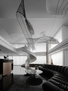 Sanhai ánh sáng sang trọng thiết kế nội thất sàn kế hoạch 3D Max Rendering Master kế hoạch bố trí Duplex căn hộ thời trang nhà sang trọng - Product Image 2